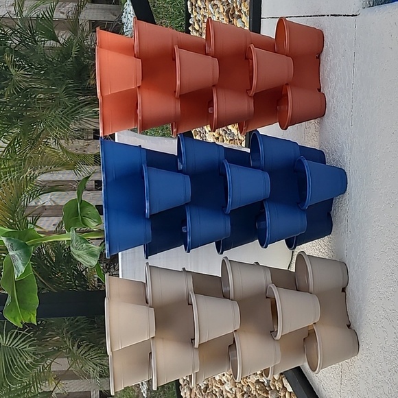 6 Tier Mini Vertical Indoor Outdoor Plastic Herb Garden Stackable Planters - Picture 2 of 5